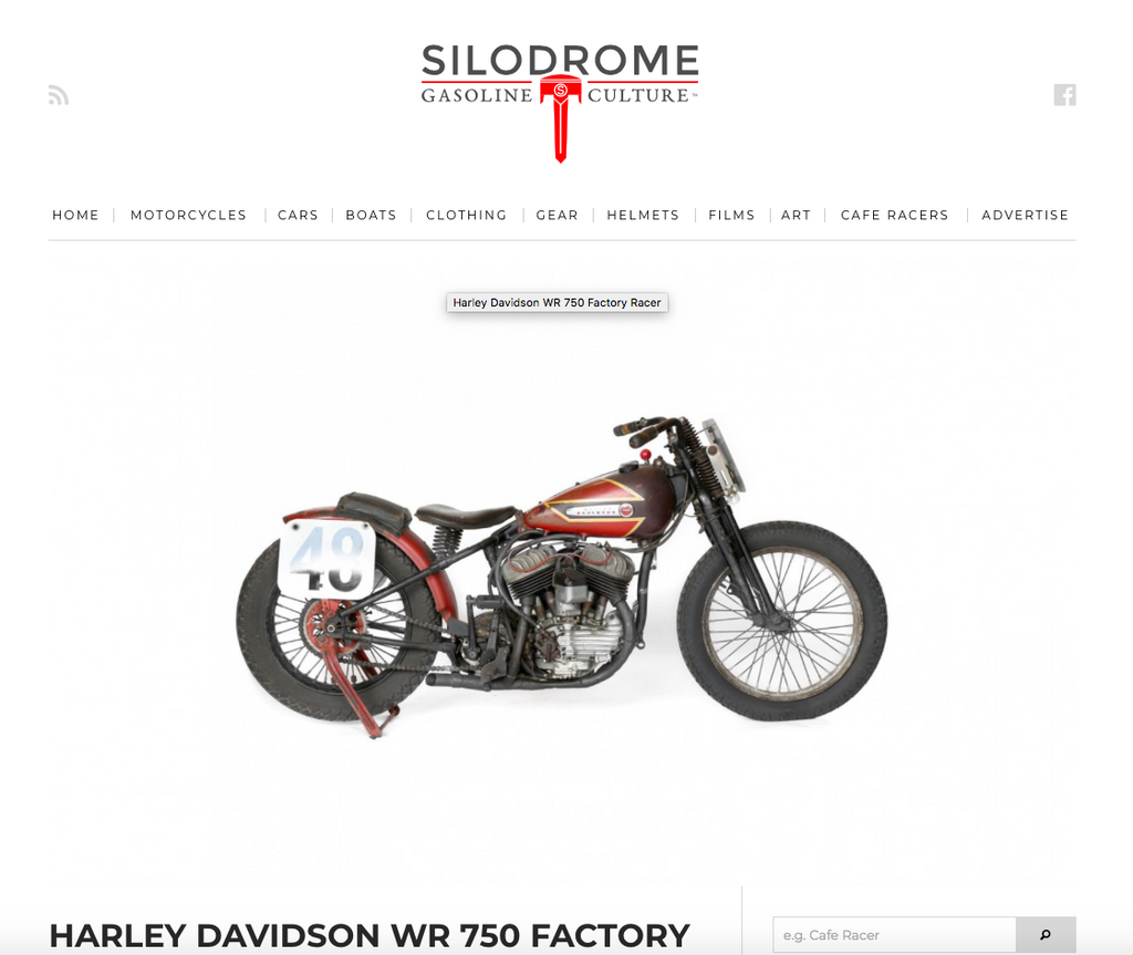 HARLEY DAVIDSON WR 750 FACTORY RACER