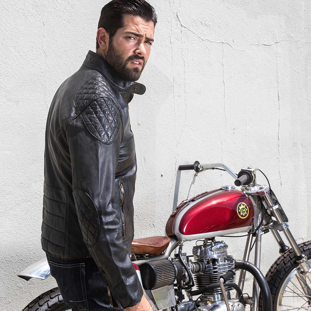 “Cafe Racer” Men Leather Jacket - Heroes Motorcycles