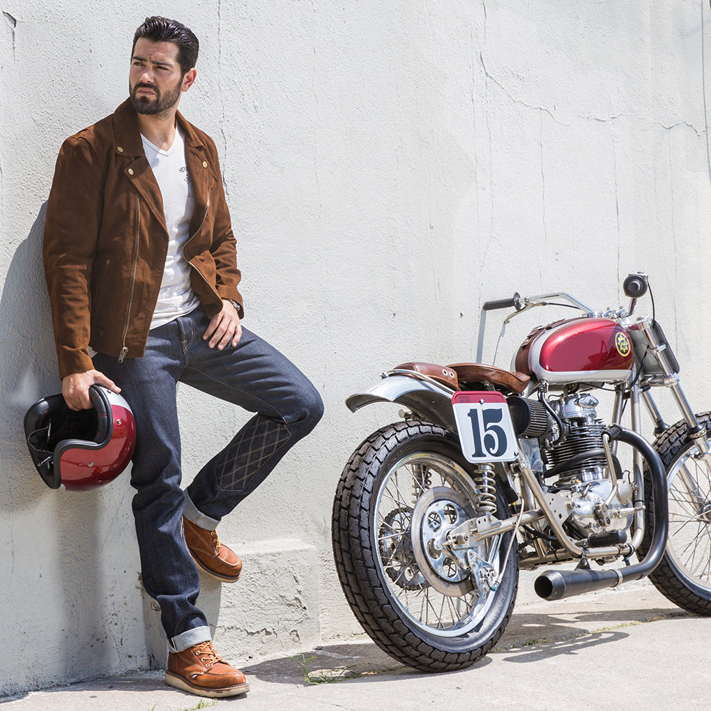 “Westside” Men Suede Biker Jacket - Heroes Motorcycles