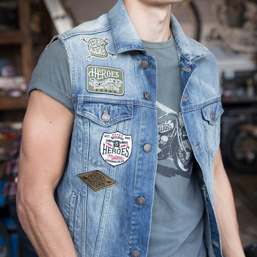 Denim Vest Patches - Heroes Motorcycles