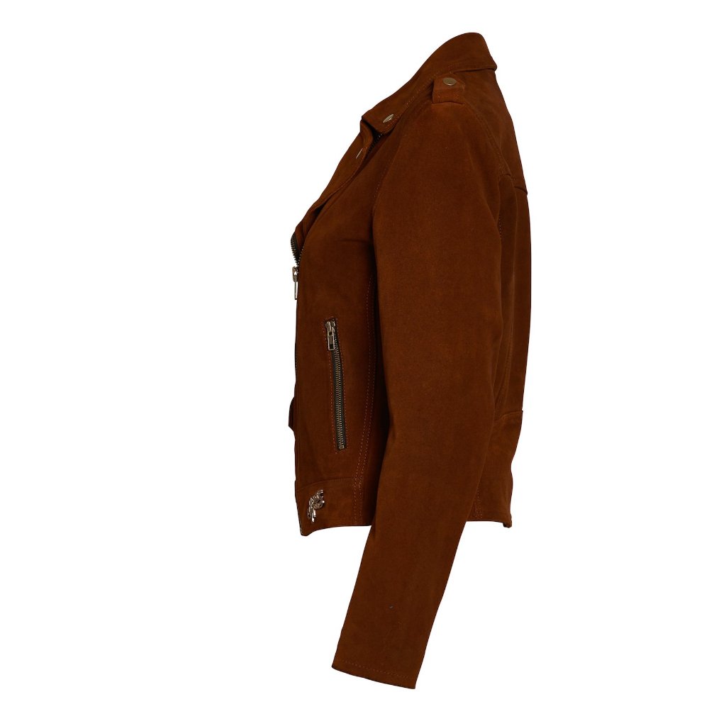 "Nomade" Women Suede Biker Jacket - Heroes Motorcycles