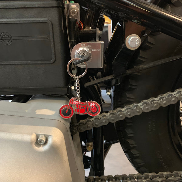 Key chain "54" Red Rose - Heroes Motorcycles