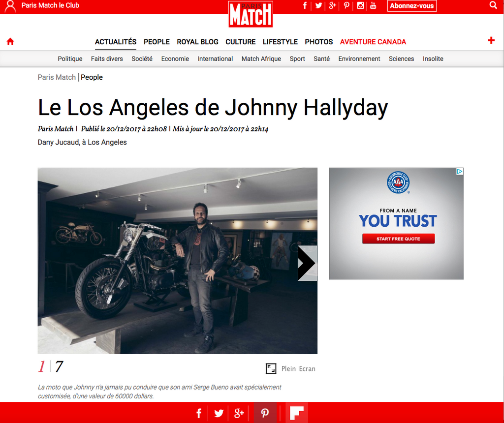 JOHNNY HALLIDAY AND HEROES MOTORS