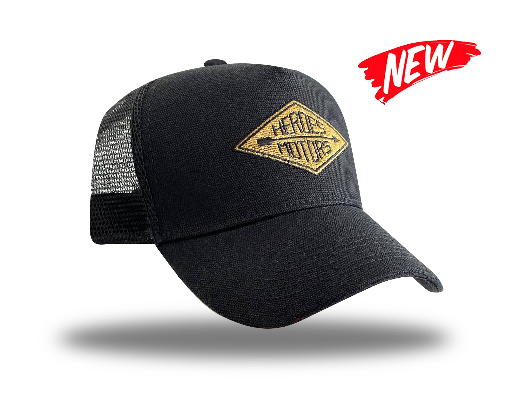 Trucker Hat "Arrow" HM6020 Black/Gold