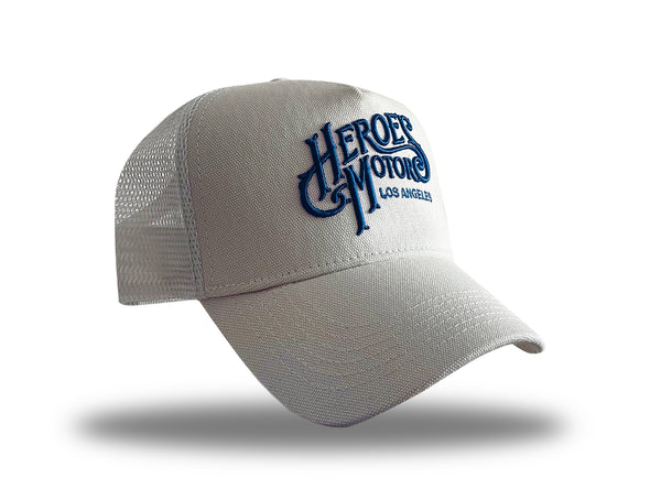 Trucker Hat "3D" HM6001 Off white/Blue