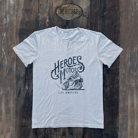 T-shirt Moto Heroes x Louis Stimes blanc - Moto – HEROES SHOP