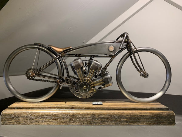 Sculpture Vintage Motorcycle Metal by Bill McCann