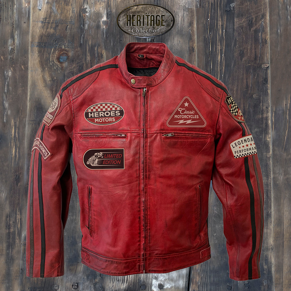 Leather Jacket Vintage Race