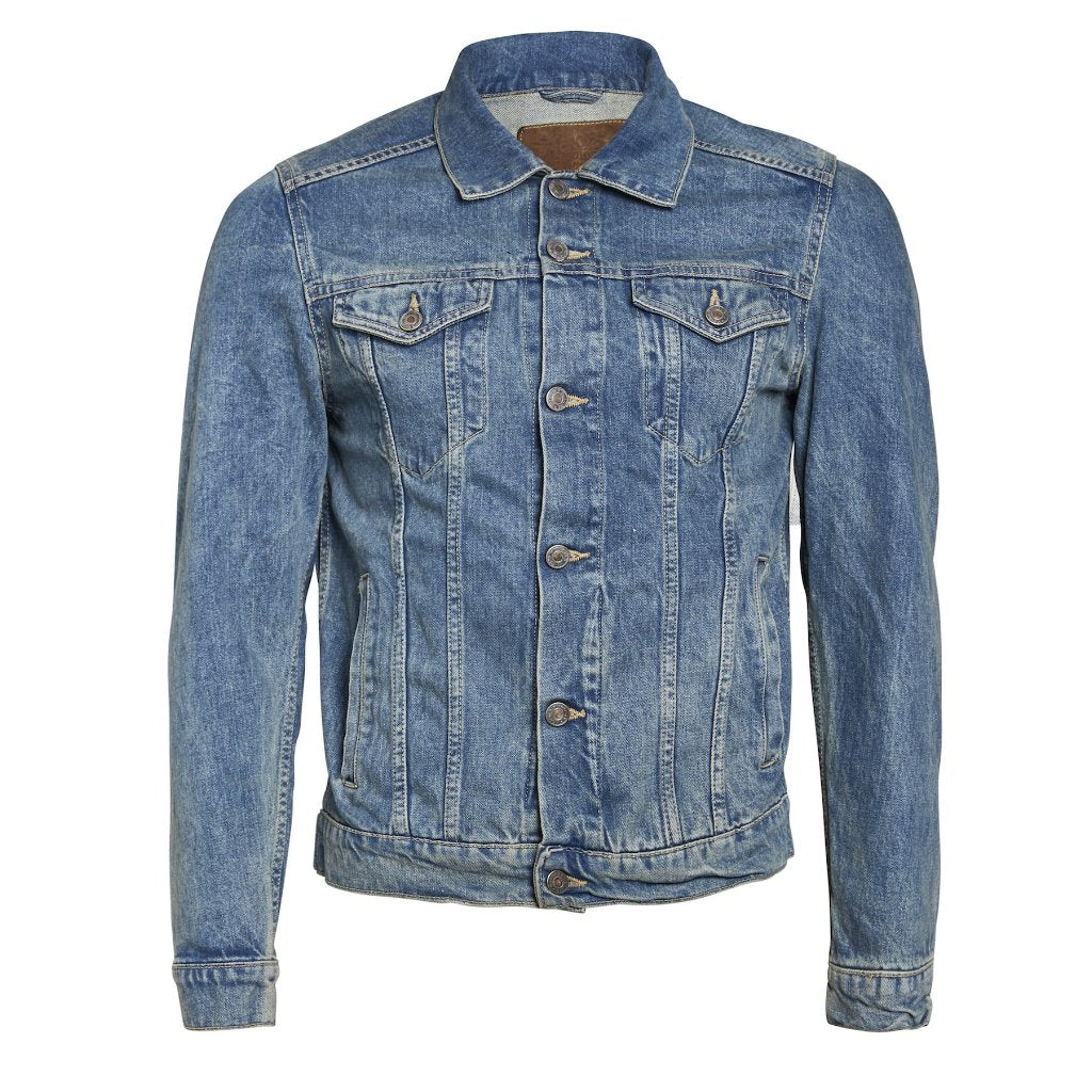 Embroidered denim jacket - Heroes Motorcycles