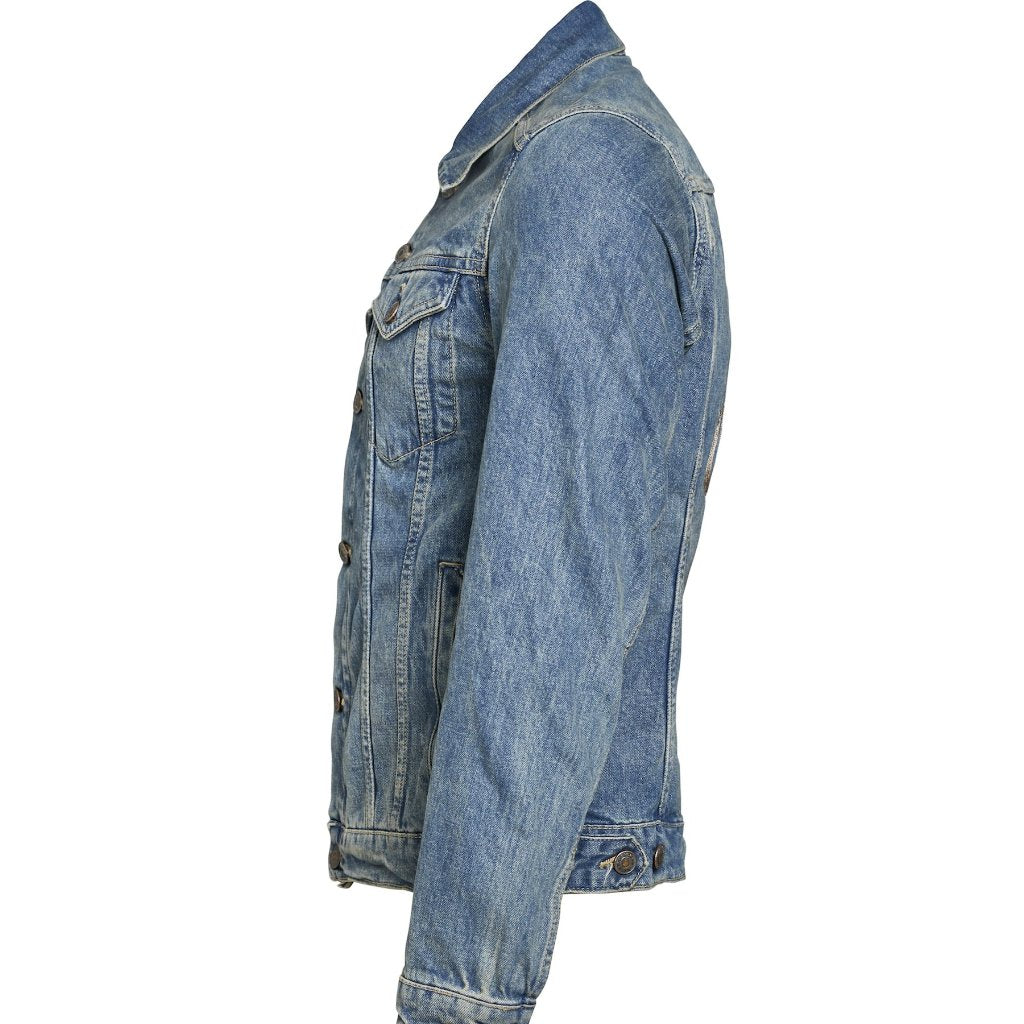 Embroidered denim jacket - Heroes Motorcycles