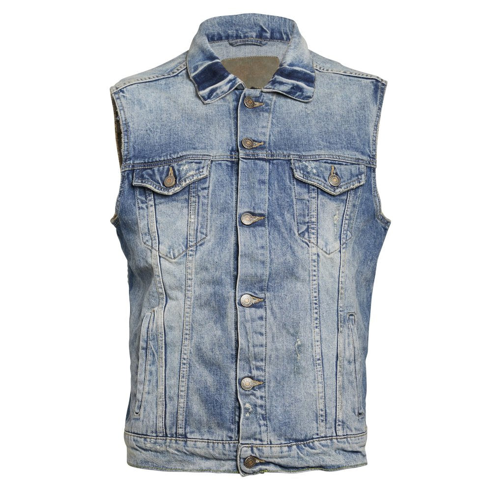 Denim Vest "Captain America" - Heroes Motorcycles